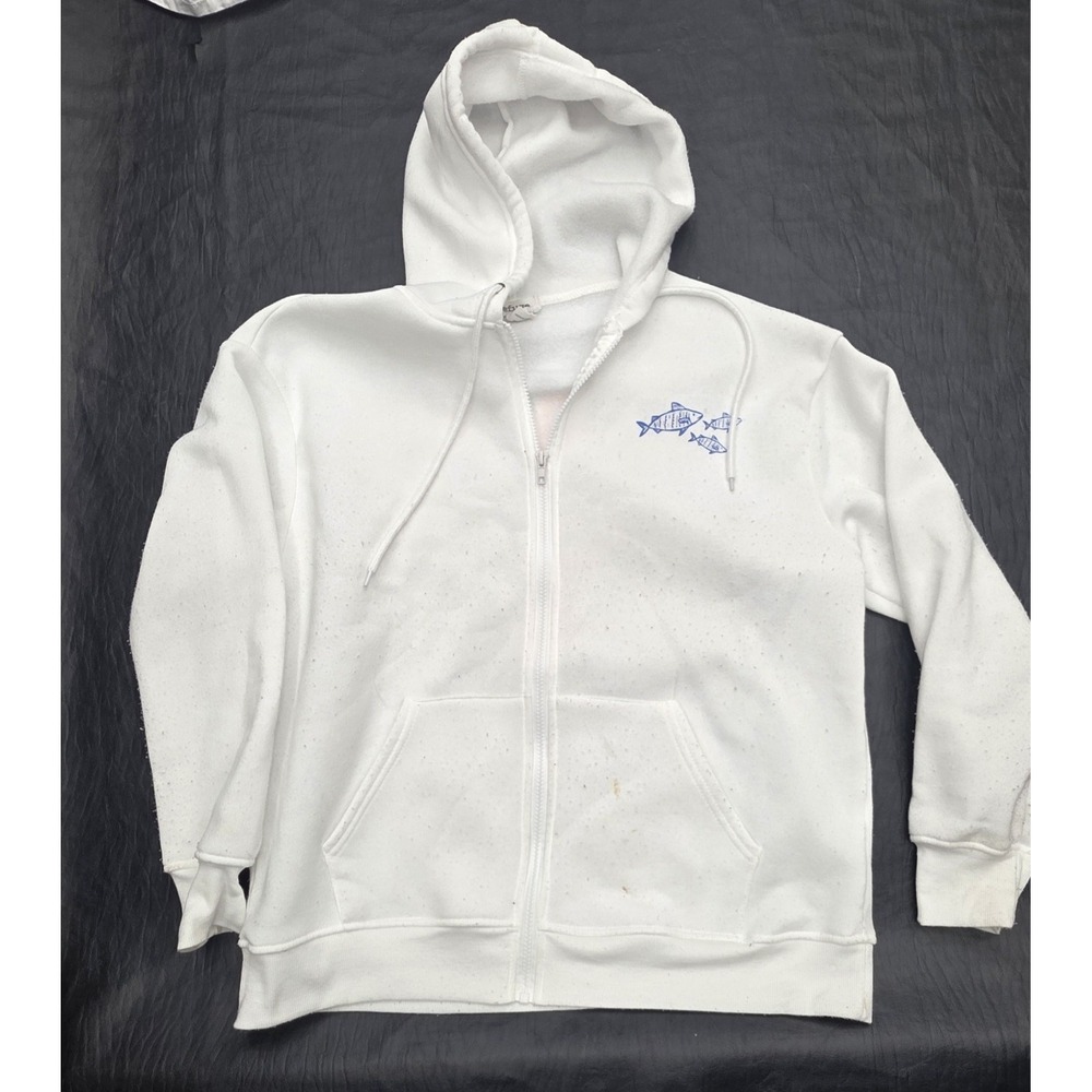Refuge‎ White Zip-up Hoodie Size Medium